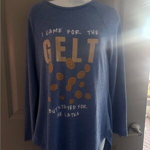 Hanukkah Playful Blue Graphic Women's Tunic